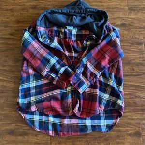 american eagle flannel hoodie